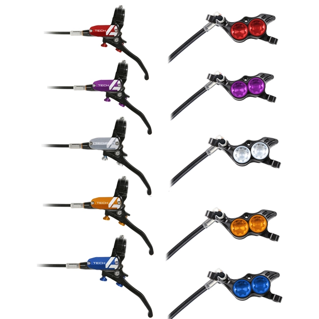 Freno HOPE TECH 3 V4 Con Latiguillos Metálicos!! 3 Freno HOPE TECH 3 V4 Con Latiguillos Metálicos!!