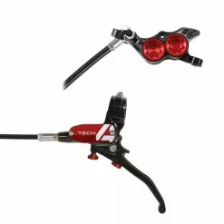 Freno HOPE TECH 3 V4 Con Latiguillos Metálicos!! 12 Freno HOPE TECH 3 V4 Con Latiguillos Metálicos!! -Bicicletas comercio HOPE Tech E4 ROJO