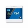 Cadena Kmc X10 114 Eslabones 10V. Cromado Negro -Bicicletas comercio cadena kmc x10 114 eslabones 10v cromado negro