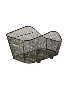 Cesto Trasero BASIL Icon Sistema WSL Malla Acero Negro 26L 40x33x25 Cm