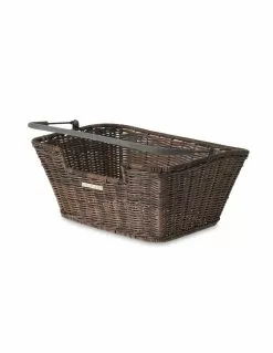 Cesto Delantero/trasero BASIL Capri Flex Mimbre Sintético Marrón (42x32x20 Cm)